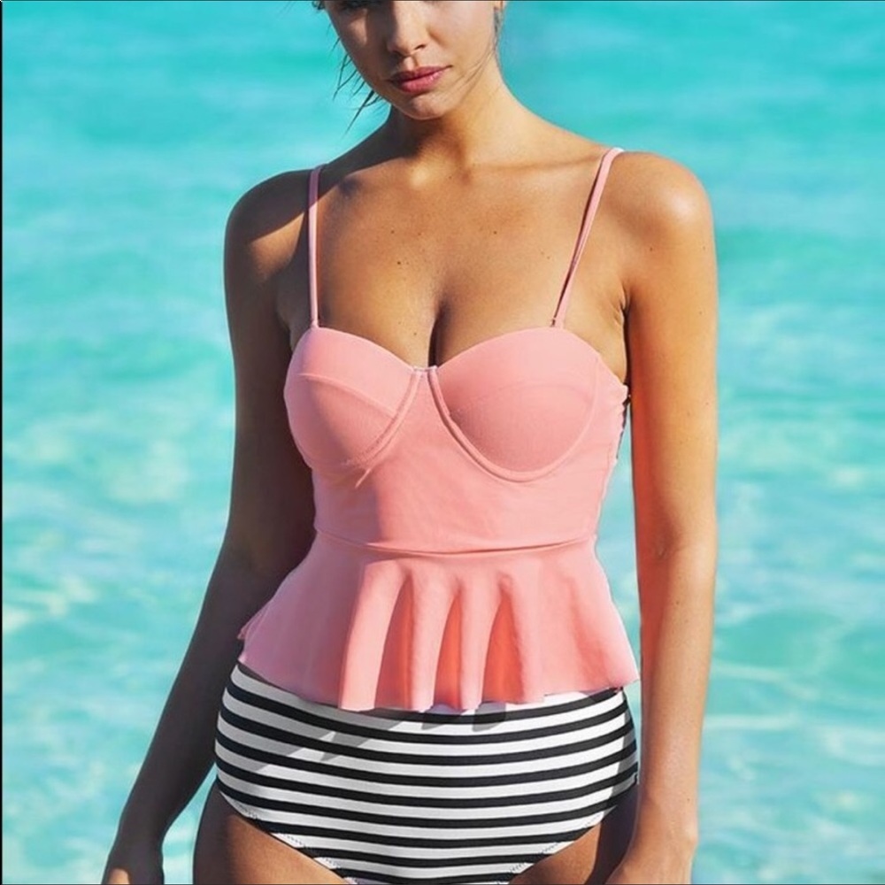 Falbalá cupshe high waist Bathinsuit